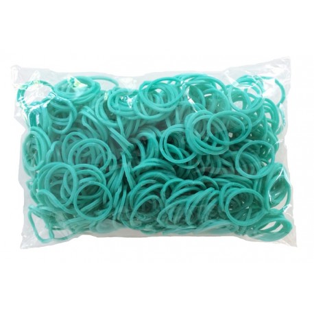 600 élastiques TURQUOISE - Recharge loom