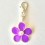 Fleur violette pendentif Creastic Bracelet