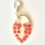 Ruby heart Charm Creastic Bracelet