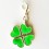 Green clover flower Charm Creastic Bracelet