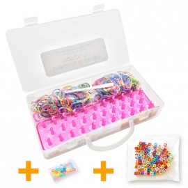 Bracelet élastique, 32grids Loom Bands Kit de fabrication de