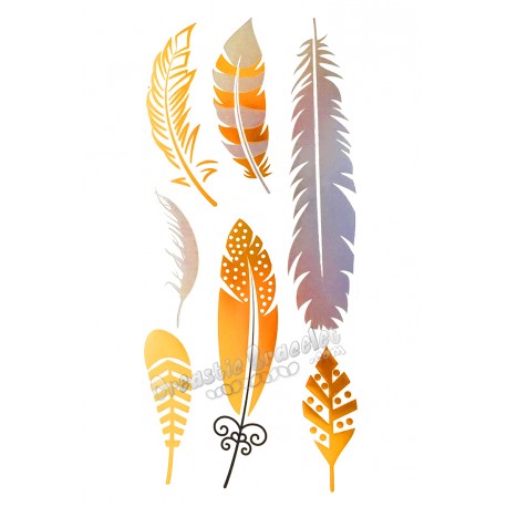 Tatouage temporaire Argent-Or - Plumes