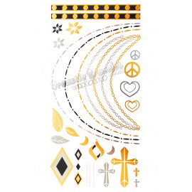 Metal temporary tattoo - Necklaces and Crosses