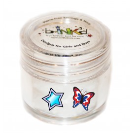 Mini jar 24 Tattoos - Butterfly and Stars