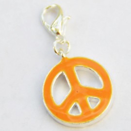 Peace & Love Orange pendentif Creastic Bracelet