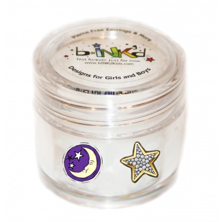 Mini pot 24 Mini Tattoos Etoiles-Lunes Phosphorescents