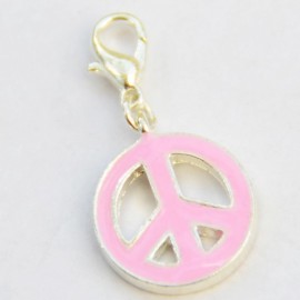 Pink Peace & Love Charm Creastic Bracelet
