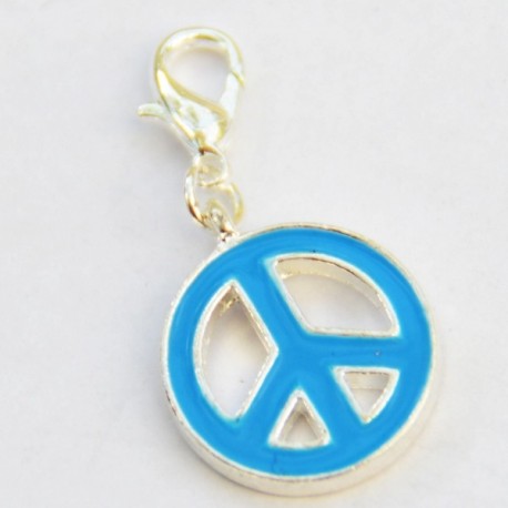 Peace & Love Bleu pendentif Creastic Bracelet