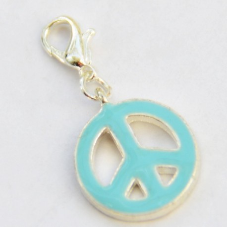 Light blue Peace & Love Charm Creastic Bracelet