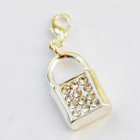 Diamond Padlock Charm Creastic Bracelet