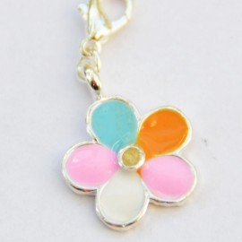 Fleur multicolore pendentif Creastic Bracelet