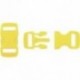 Boucle rapide paracorde 10mm plastique Jaune clair