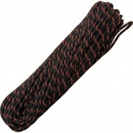 Paracord 550 Black and glow orange line