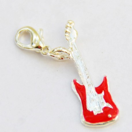 Red guitar Charm Creastic Bracelet