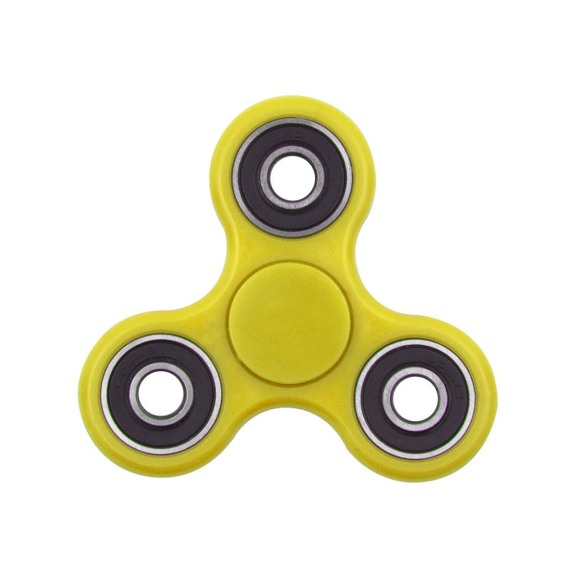 Hand Spinner Fidget Tri Jeu Jouet Anti-stress Main Pour Enfants Couleur  JAUNE